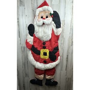 VTG RARE Kids Of America SINGING LIFE SIZE plush Santa Claus Door Hanger MOTION